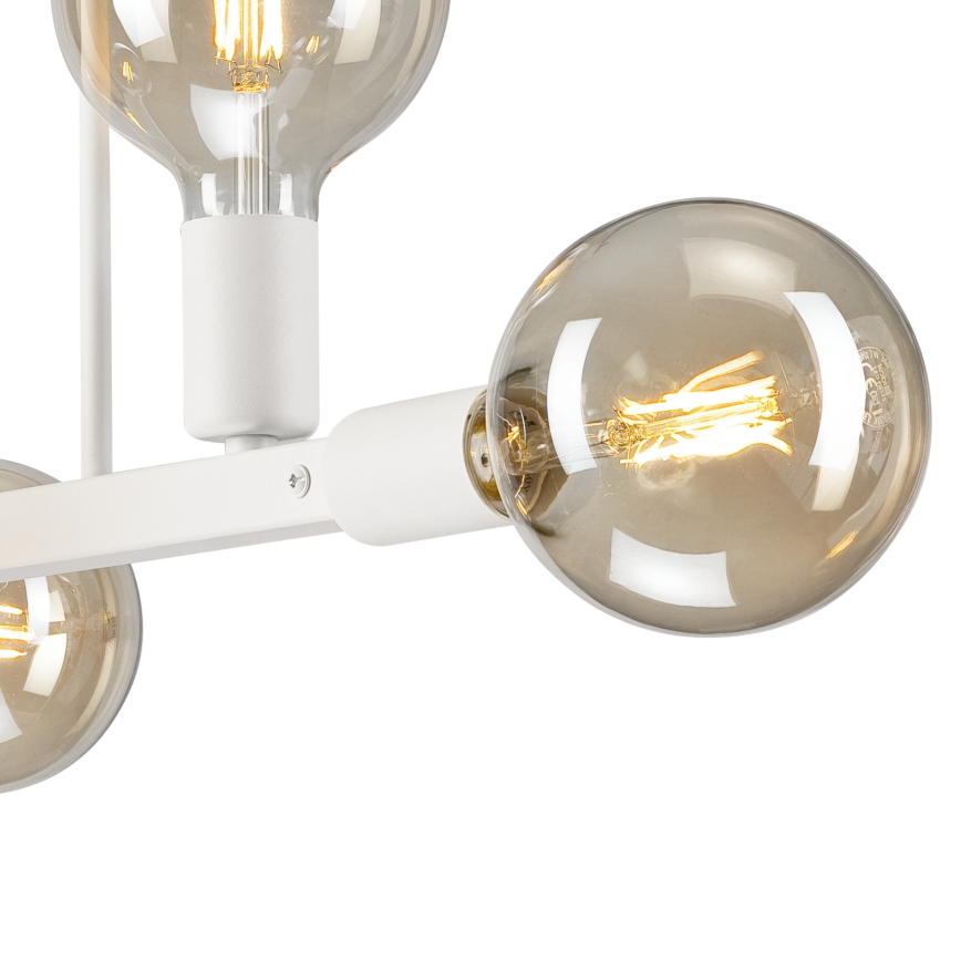 Hanglamp met vaste pendel ASTRID 6xE27/60W/230V wit