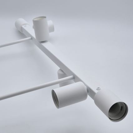 Hanglamp met vaste pendel ASTRID 6xE27/60W/230V wit