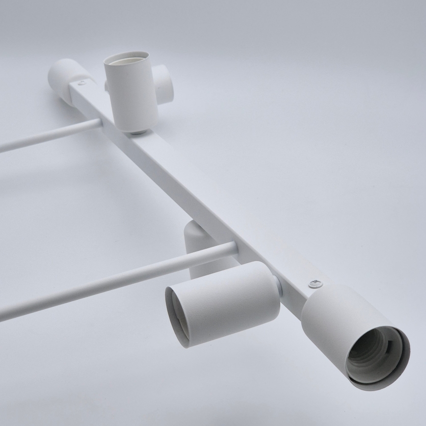 Hanglamp met vaste pendel ASTRID 6xE27/60W/230V wit