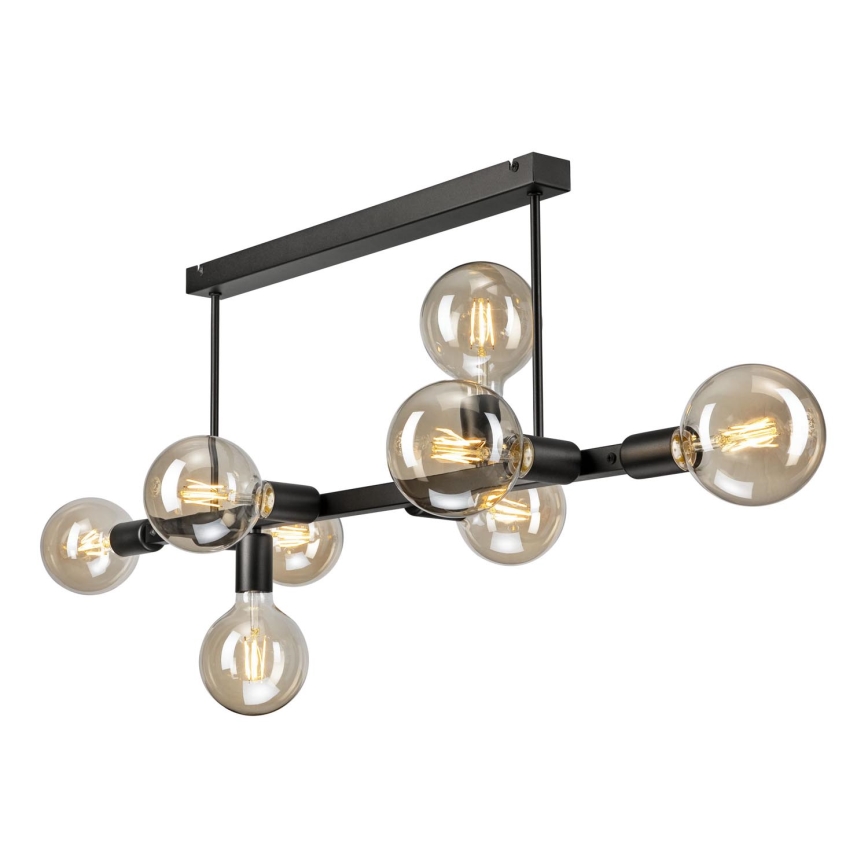 Hanglamp met vaste pendel ASTRID 8xE27/60W/230V zwart