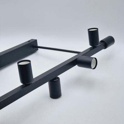 Hanglamp met vaste pendel ASTRID 8xE27/60W/230V zwart