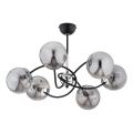 Hanglamp met vaste pendel AURORA 6xE14/10W/230V zwart/glanzend chroom