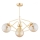 Hanglamp met vaste pendel BARSUM 3xE14/10W/230V goud
