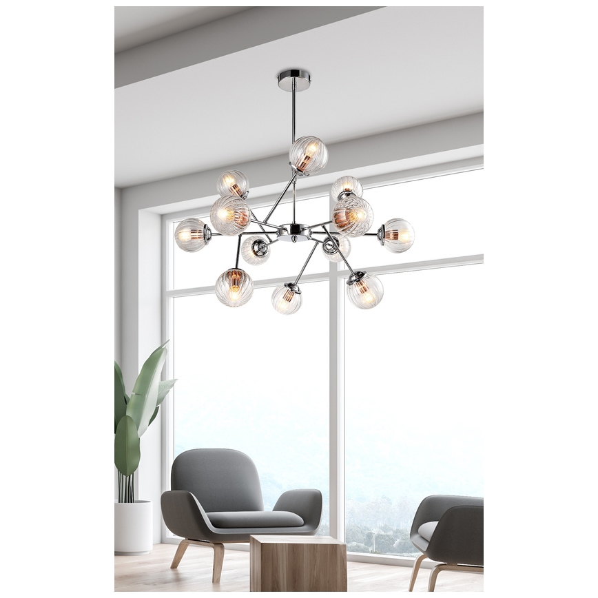 Hanglamp met vaste pendel BEST 12xE14/40W/230V