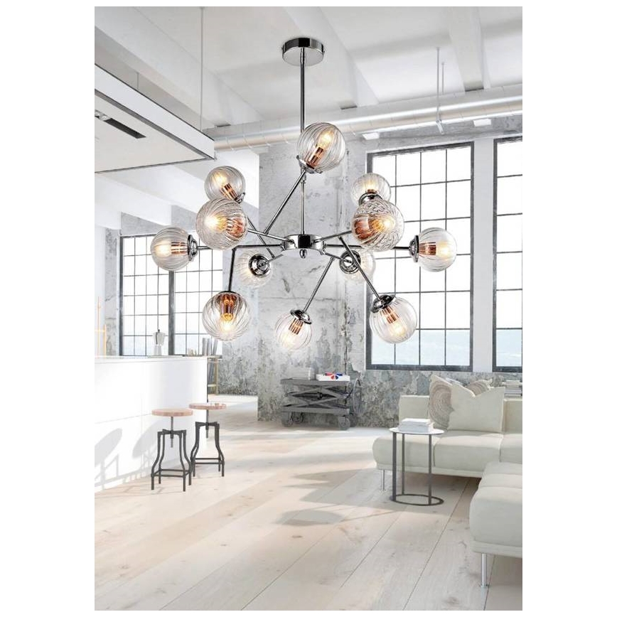 Hanglamp met vaste pendel BEST 12xE14/40W/230V