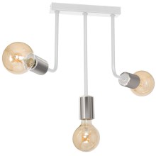 Hanglamp met vaste pendel CANDELA 3xE27/15W/230V wit/chroom
