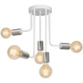 Hanglamp met vaste pendel CANDELA 5xE27/15W/230V wit/chroom