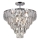 Hanglamp met vaste pendel CHELSEA 6xE14/40W/230V diameter 50 cm glanzend chroom