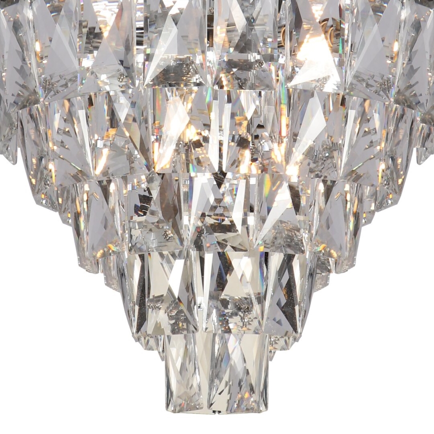 Hanglamp met vaste pendel CHELSEA 6xE14/40W/230V diameter 50 cm glanzend chroom