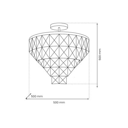 Hanglamp met vaste pendel CHELSEA 6xE14/40W/230V diameter 50 cm glanzend chroom