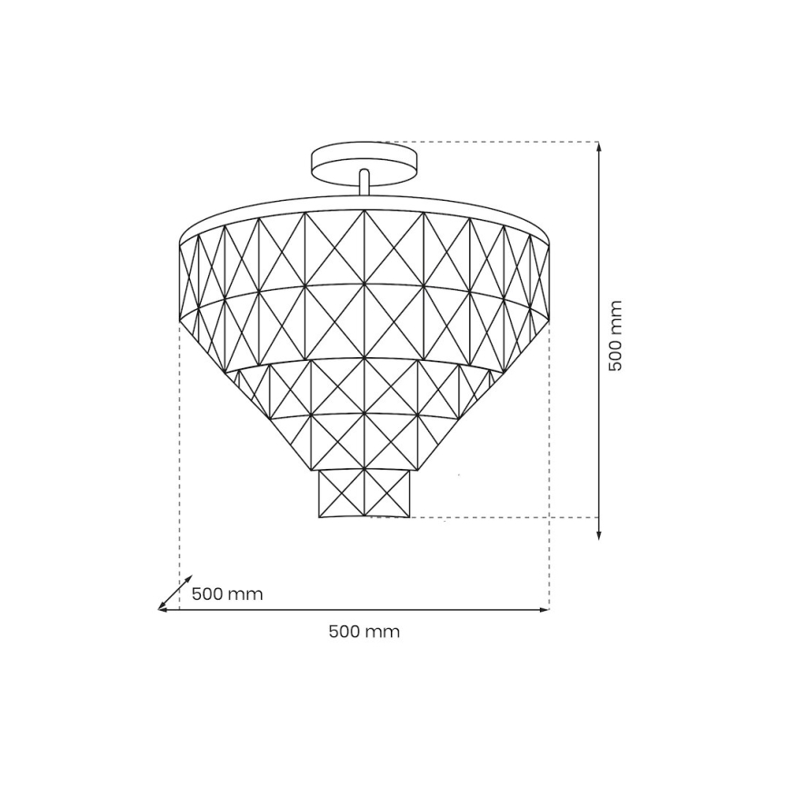 Hanglamp met vaste pendel CHELSEA 6xE14/40W/230V diameter 50 cm glanzend chroom