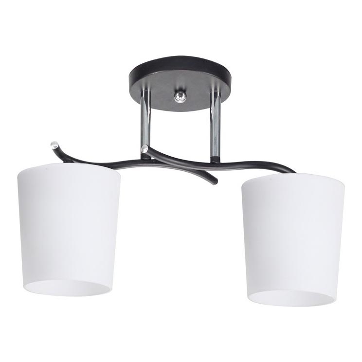 Hanglamp met vaste pendel ESNYR 2xE27/40W/230V zwart/wit