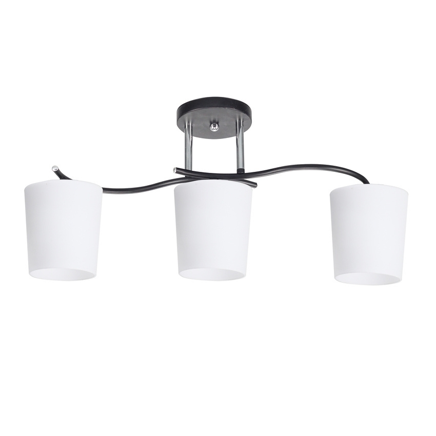 Hanglamp met vaste pendel ESNYR 3xE27/40W/230V zwart/wit