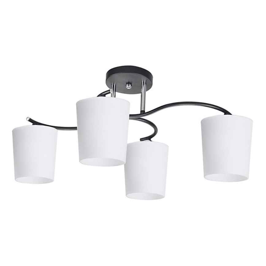 Hanglamp met vaste pendel ESNYR 4xE27/40W/230V zwart/wit