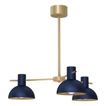 Hanglamp met vaste pendel ESTATE MINI 3xE27/15W/230V blauw