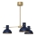 Hanglamp met vaste pendel ESTATE MINI 3xE27/15W/230V blauw