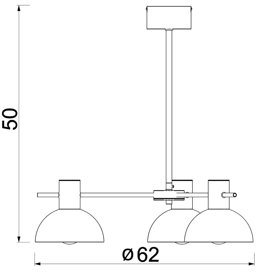 Hanglamp met vaste pendel ESTATE MINI 3xE27/15W/230V zwart