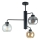 Hanglamp met vaste pendel FLEX 3xE27/60W/230V zwart/gerookt zwart/gerookt beige/doorzichtig