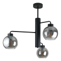 Hanglamp met vaste pendel FLEX 3xE27/60W/230V zwart/gerookt zwart