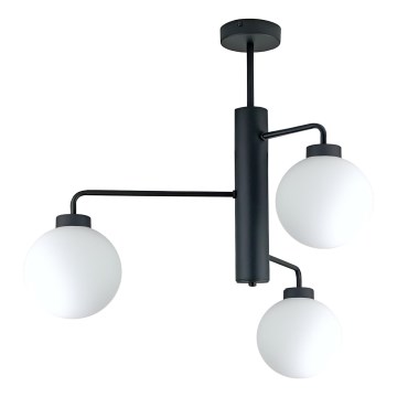 Hanglamp met vaste pendel FLEX 3xE27/60W/230V zwart/wit