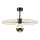 Hanglamp met vaste pendel MONTANA 1xE27/15W/230V diameter 45 cm goud/zwart