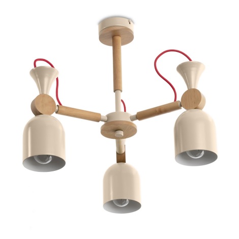 Hanglamp met vaste pendel MONTE 3xE27/60W/230V