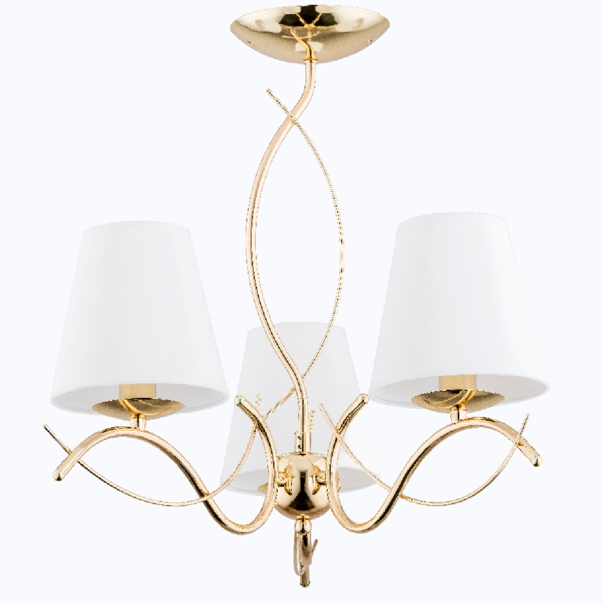 Hanglamp met vaste pendel MONZA 3xE14/10W/230V goud