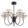 Hanglamp met vaste pendel PETRA 5xE14/10W/230V zwart/goud