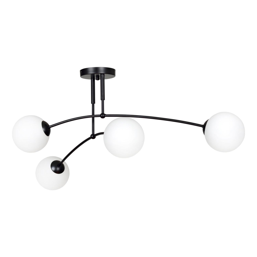 Hanglamp met vaste pendel PREGOS 4xE14/10W/230V zwart