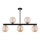 Hanglamp met vaste pendel TUKANE 5xE14/10W/230V zwart/goud