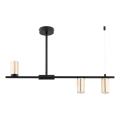 Hanglamp met vaste pendel URANOS 3xGU10/10W/230V zwart/goud