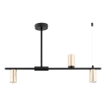 Hanglamp met vaste pendel URANOS 3xGU10/10W/230V zwart/goud