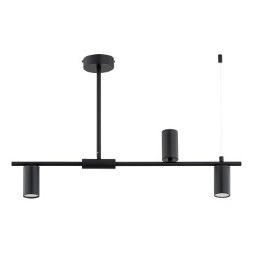 Hanglamp met vaste pendel URANOS 3xGU10/10W/230V zwart