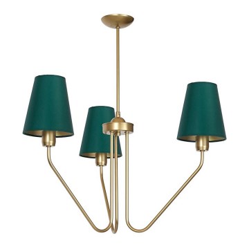 Hanglamp met vaste pendel VICTORIA 3xE27/60W/230V groen