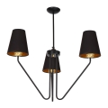 Hanglamp met vaste pendel VICTORIA 3xE27/60W/230V zwart