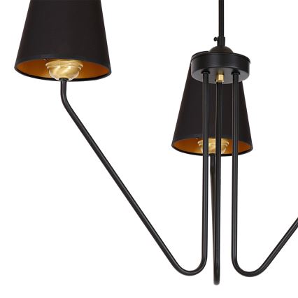 Hanglamp met vaste pendel VICTORIA 3xE27/60W/230V zwart