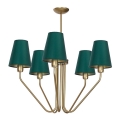 Hanglamp met vaste pendel VICTORIA 5xE27/60W/230V groen