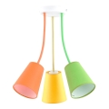 Hanglamp met vaste pendel WIRE COLOUR 3xE27/60W/230V