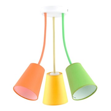 Hanglamp met vaste pendel WIRE COLOUR 3xE27/60W/230V