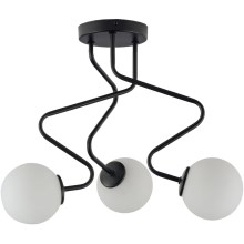 Hanglamp met vaste pendel ZIGZAG 3xG9/12W/230V zwart