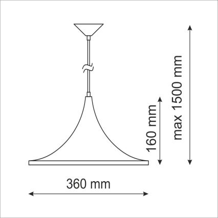 Hanglamp MODERN 1A 1x E27 / 20W / 230V