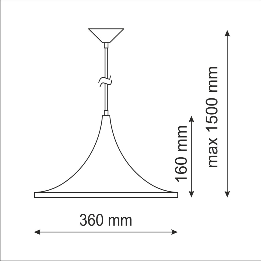 Hanglamp MODERN 1A 1x E27 / 20W / 230V