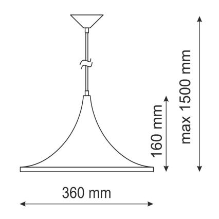 Hanglamp MODERN 1A 1x E27 / 20W / 230V