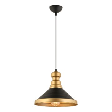 Hanglamp MONZA 1xE27/40W/230V, 30 cm zwart/goud
