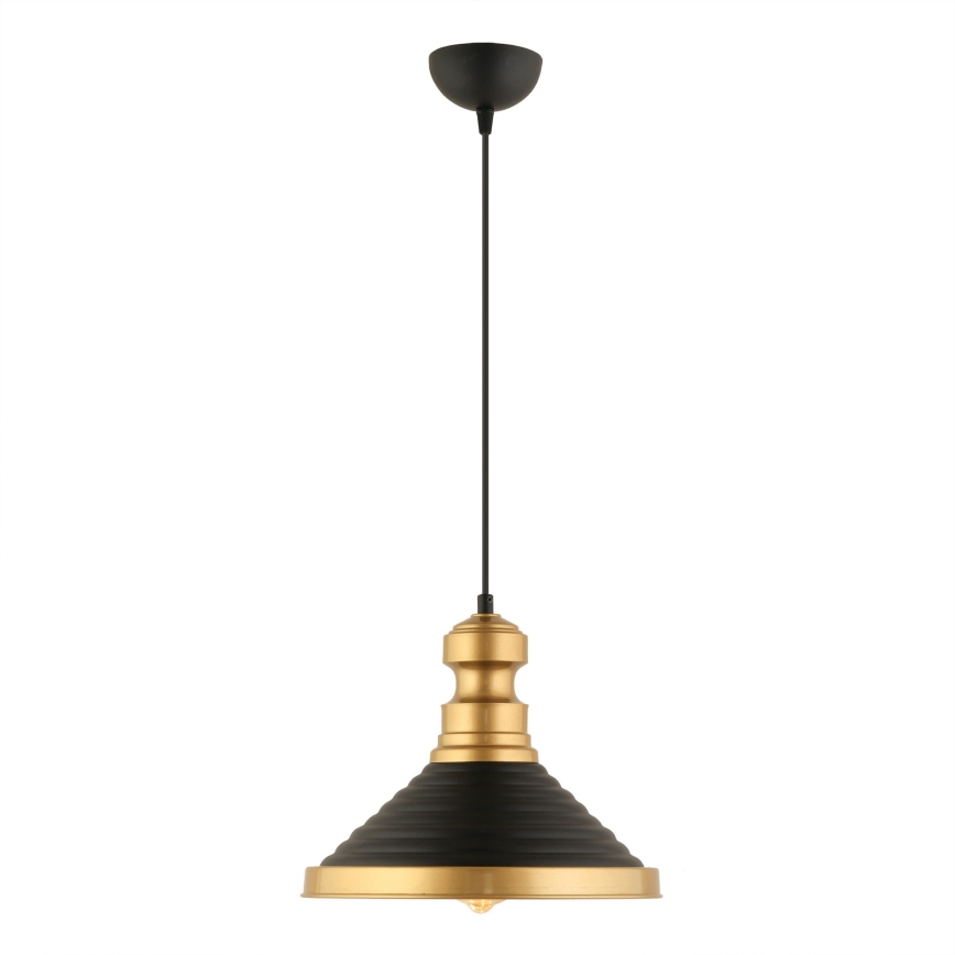 Hanglamp MONZA 1xE27/40W/230V, 30 cm zwart/goud