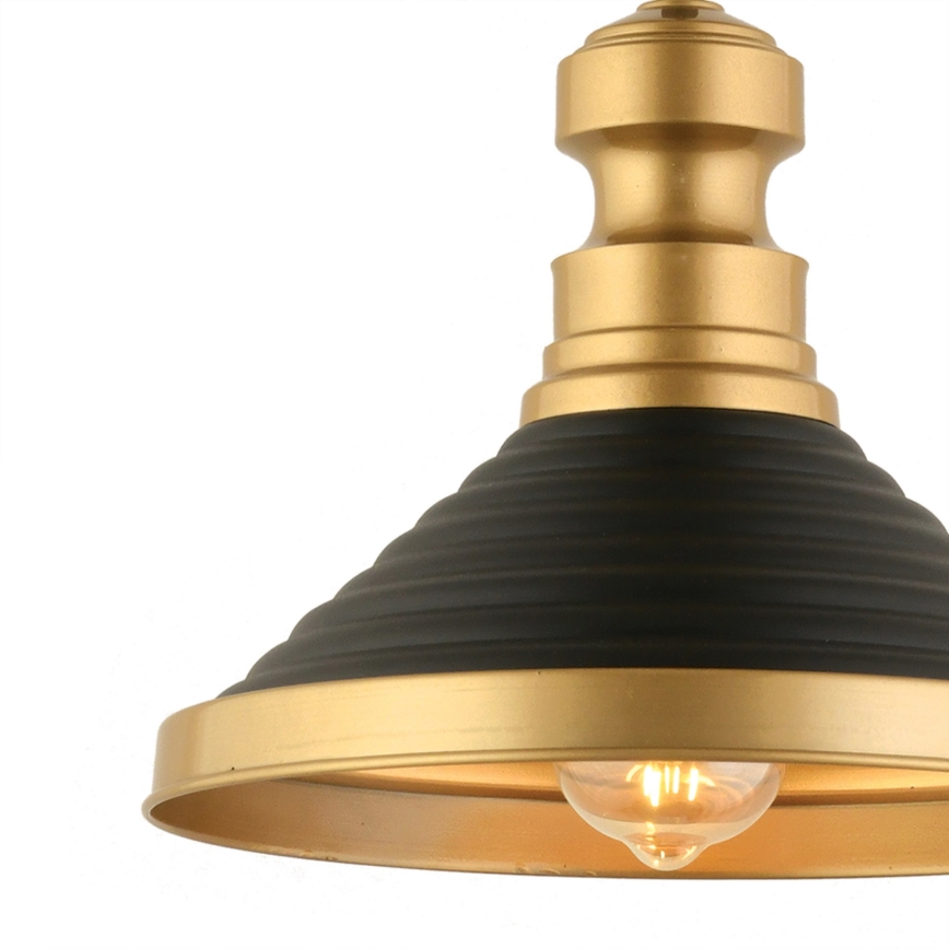 Hanglamp MONZA 1xE27/40W/230V, 30 cm zwart/goud