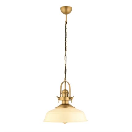 Hanglamp MONZA 1xE27/40W/230V 35 cm crème/brons