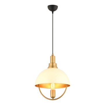 Hanglamp MONZA 1xE27/40W/230V diameter 30 cm crème/goud