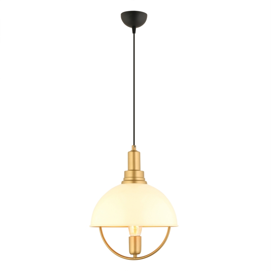 Hanglamp MONZA 1xE27/40W/230V diameter 30 cm crème/goud