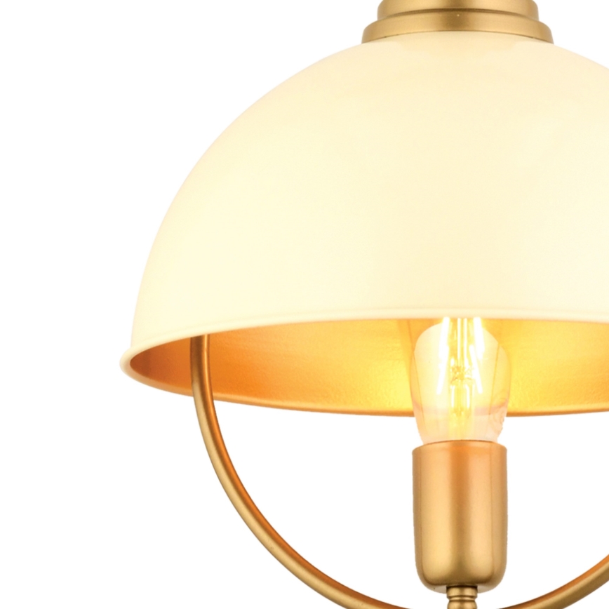 Hanglamp MONZA 1xE27/40W/230V diameter 30 cm crème/goud